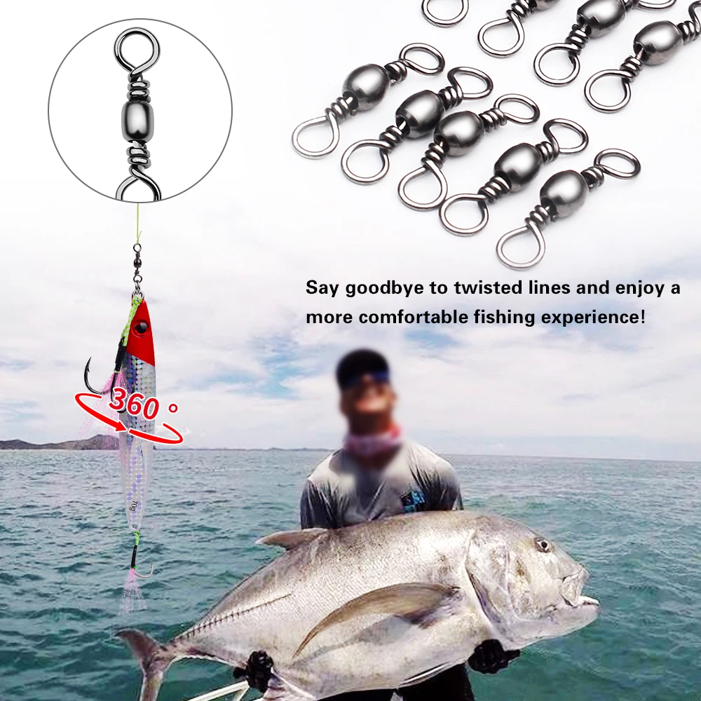 Anillas giratorias para pesca de agua salada con cierre rápido - imagen 2
