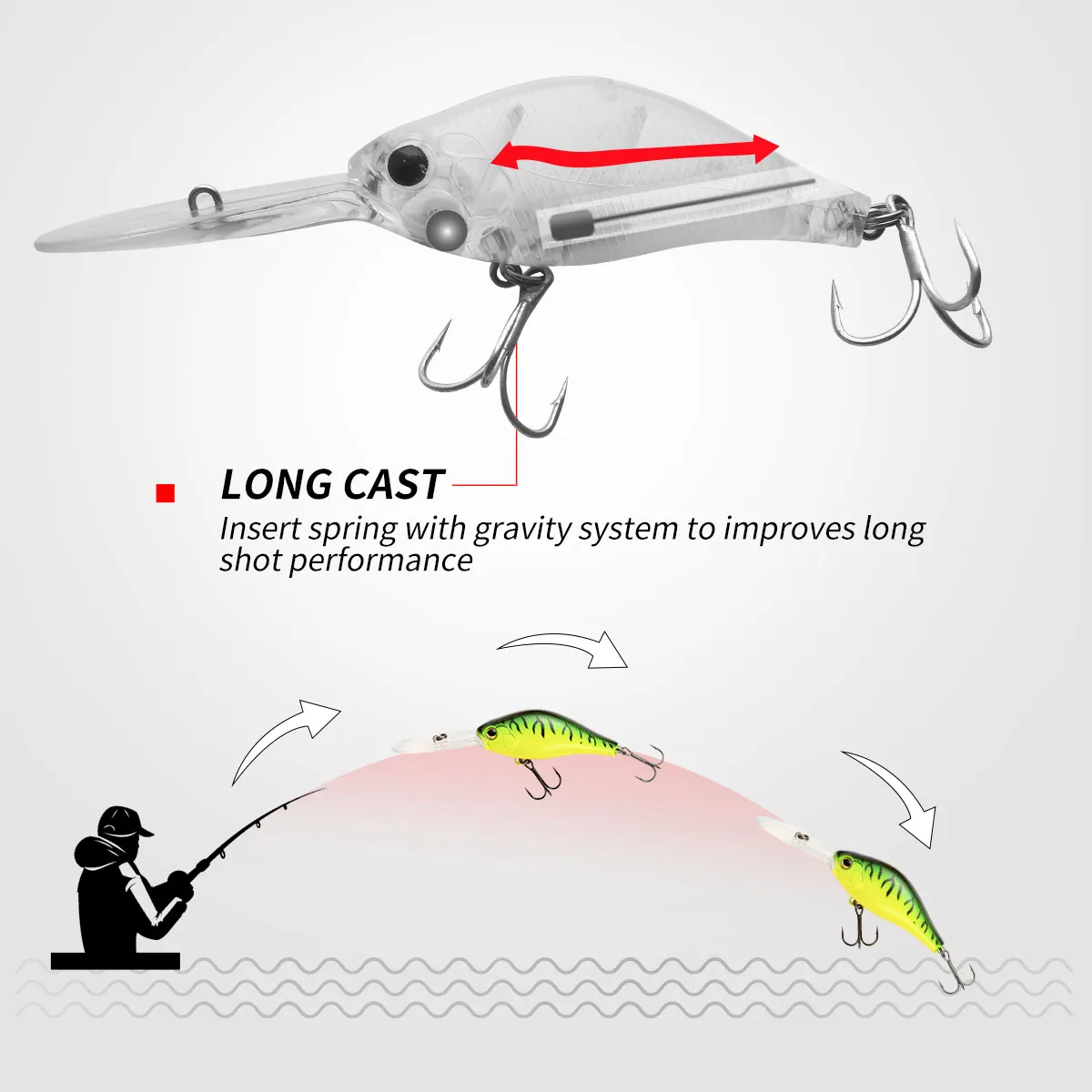 Crankbaits Wobblers flotantes para lucio – señuelos artificiales - imagen 3