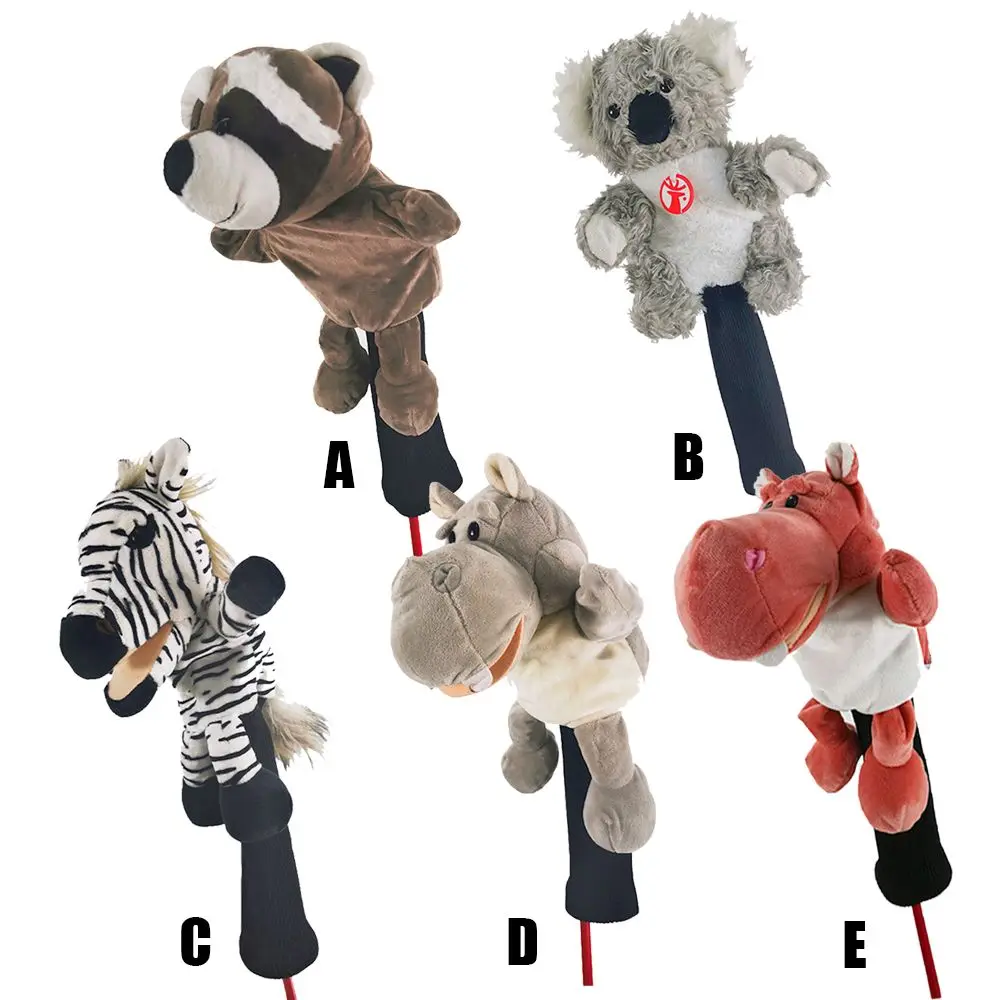 Funda para cabeza de palo de golf en felpa con diseño de animal