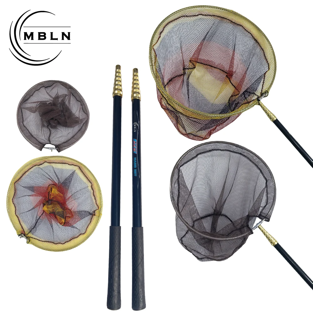 MBLN Red de pesca telescópica – mano ligera portátil