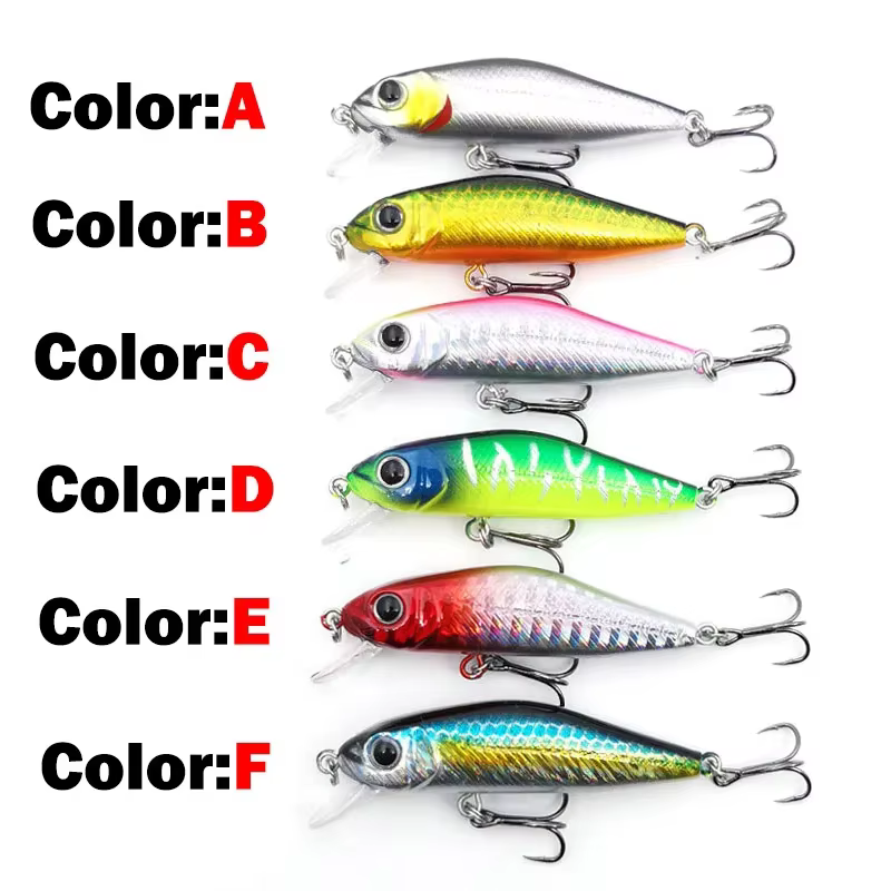 Señuelo Minnow flotante 55mm 4,8g Crankbait – Pesca lubina Japan Topwater - imagen 5