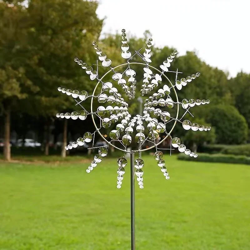 Molinete Giratorio Decorativo – Escultura Náutica para Jardín - imagen 4