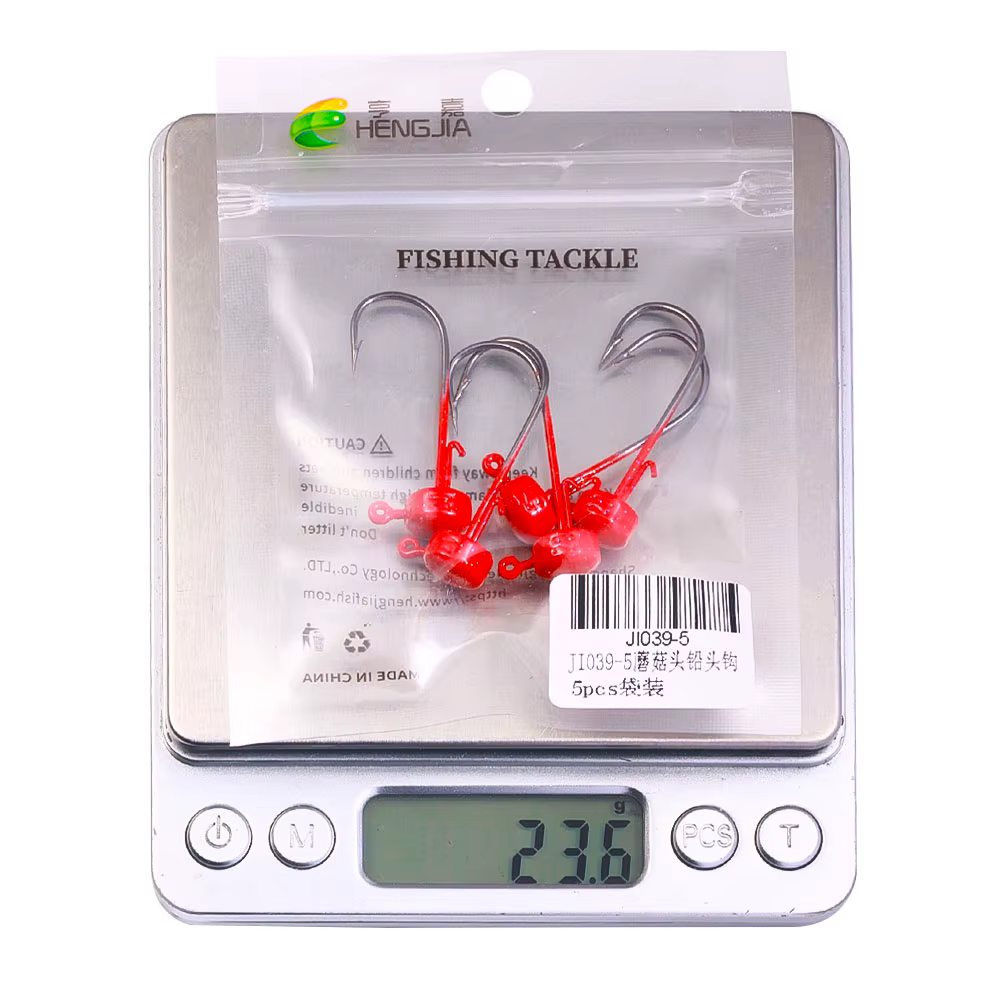 Anzuelos Ned Rig sin malezas cabeza de seta 2,6-7g para vinilo y Lucio - imagen 3