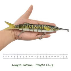 Señuelos rígidos articulados 250 mm para atún, lubina y pez agu