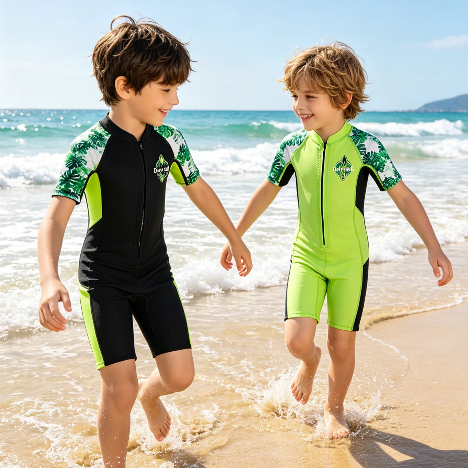 Traje de neopreno infantil manga corta para surf y snorkel - imagen 4