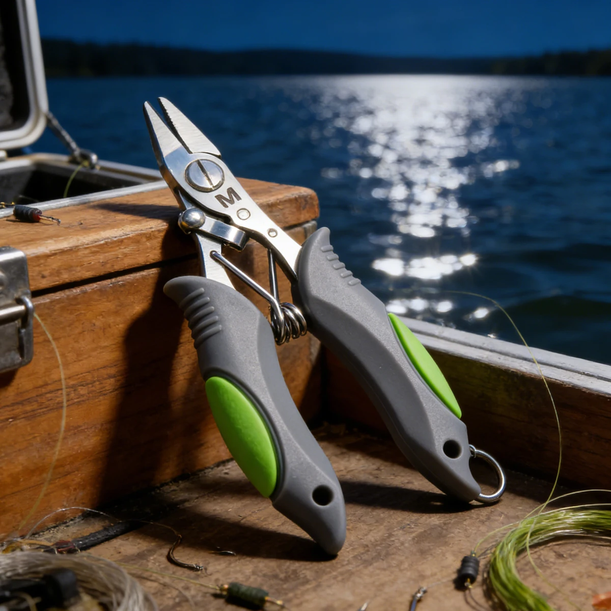 Tijeras de Pesca Mustad, cortador trenzas acero inoxidable con bloqueo - imagen 3