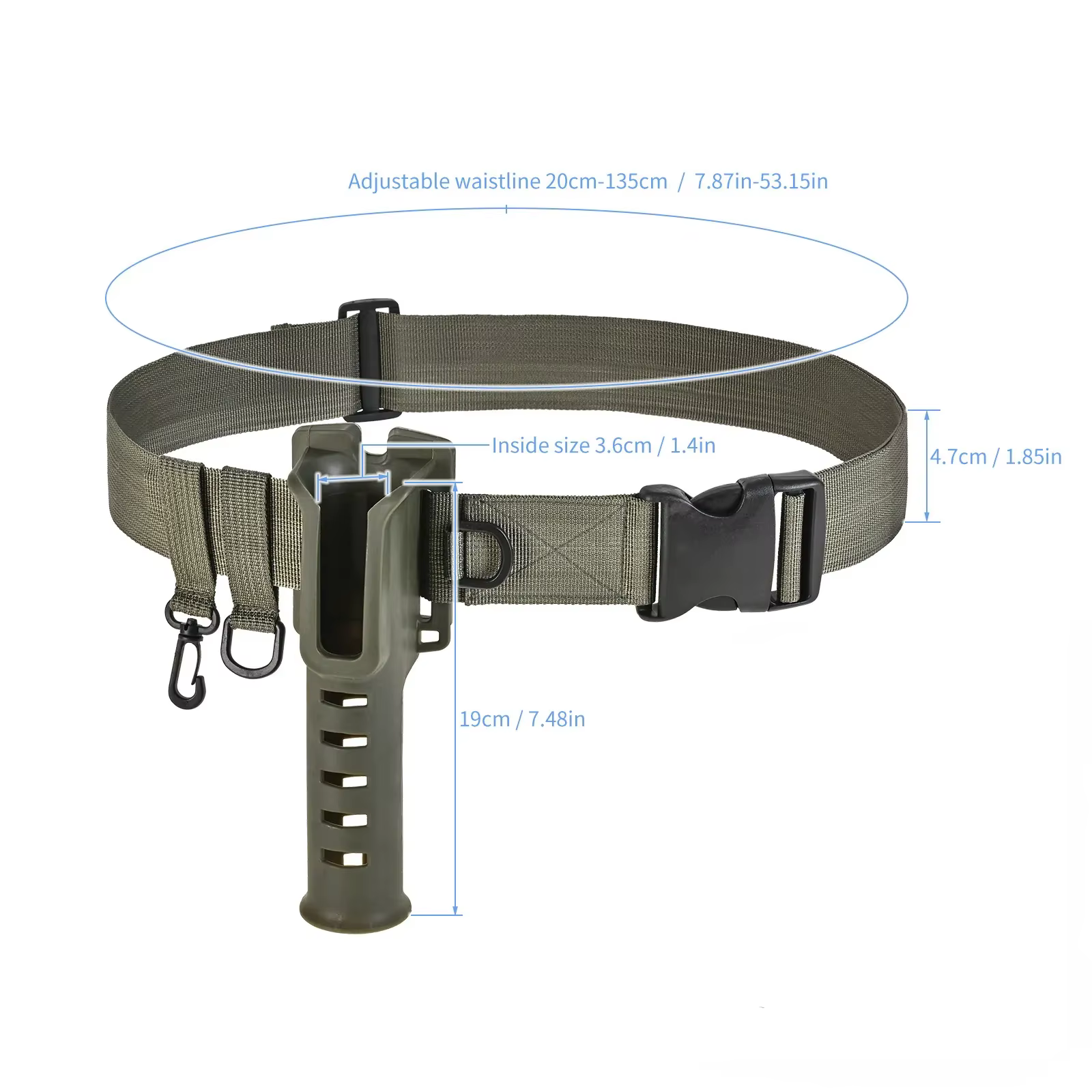 Soporte de caña portátil con cintura ajustable para pesca - imagen 2