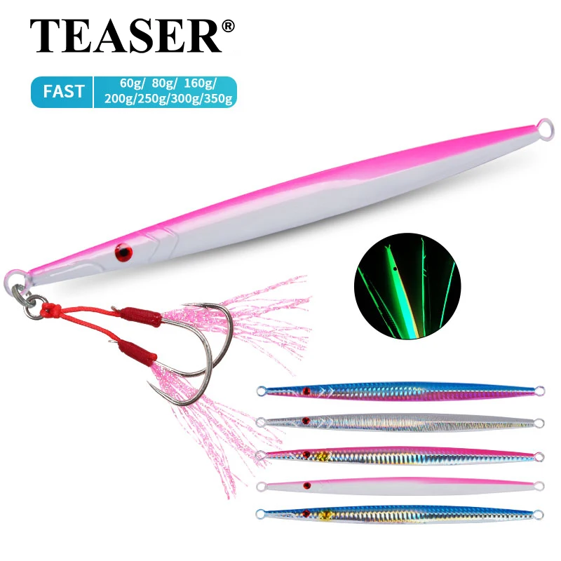 TEASER J5 Jig Head luminoso para jigging en agua salada - imagen 2