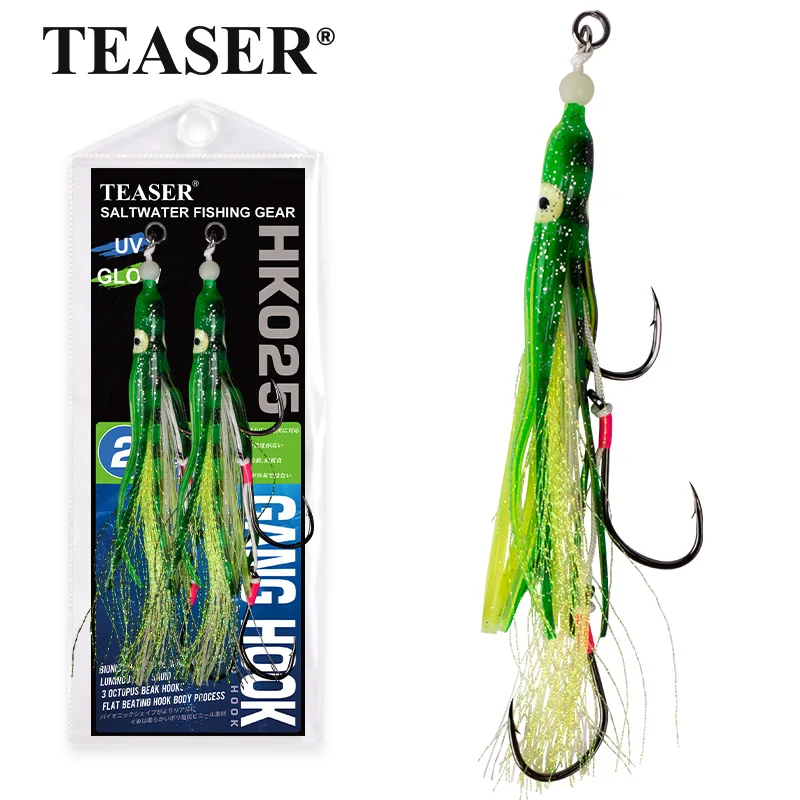 Anzuelos Jigging lento TEASER – para calamar, asistencia UV