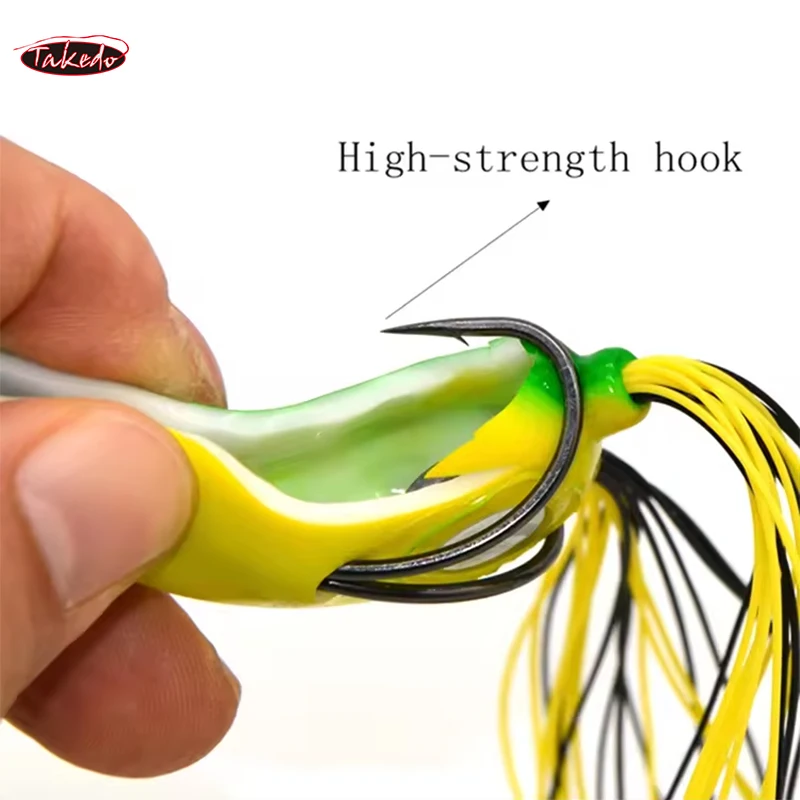 TAKEDO 65mm 18G Señuelo de Rana Topwater – Cebo Lucio Lubina - imagen 4