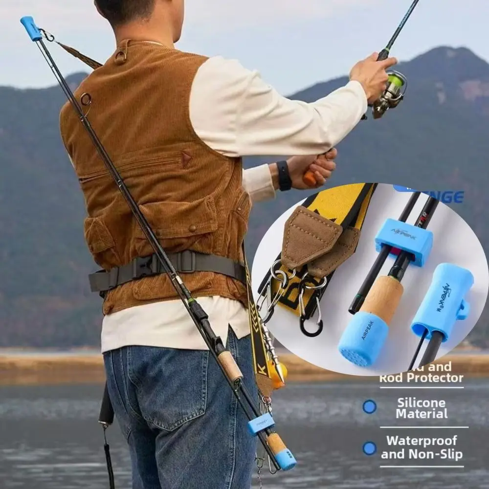 Soporte elástico para caña portátil con funda de silicona - imagen 4