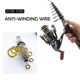 JSFUN Kit Caña y Carrete de Pesca con fluorocarbono y señuelos - imagen 3