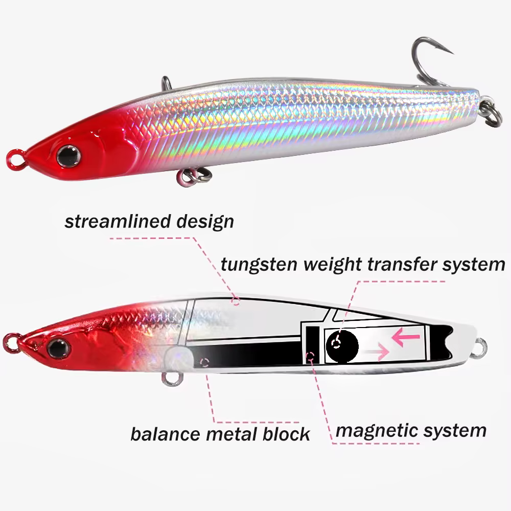 Señuelo lápiz hundible Cast Minnow – Transferencia de peso - imagen 4