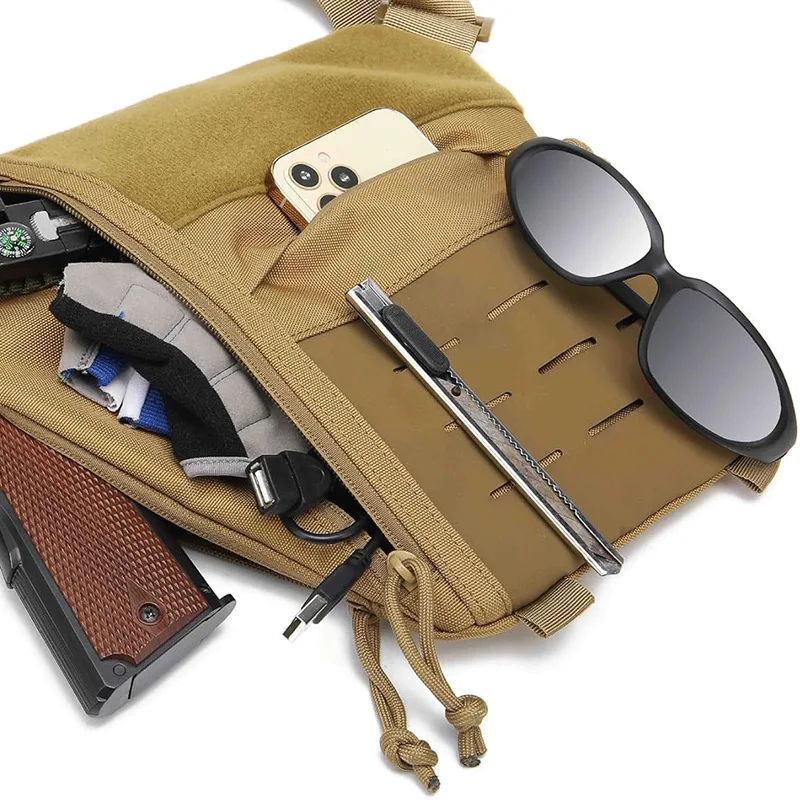 Bandolera antirrobo pecho bolsillo sigilosa para pesca deportiva