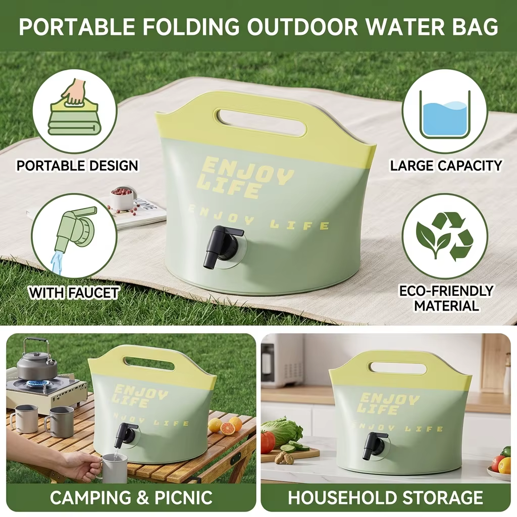 Garrafa Agua Plegable para Pesca – Contenedor Portátil Duradero - imagen 4