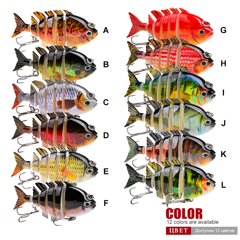 Señuelo crankbait articulado rígido Proberos de segmentos para pesca