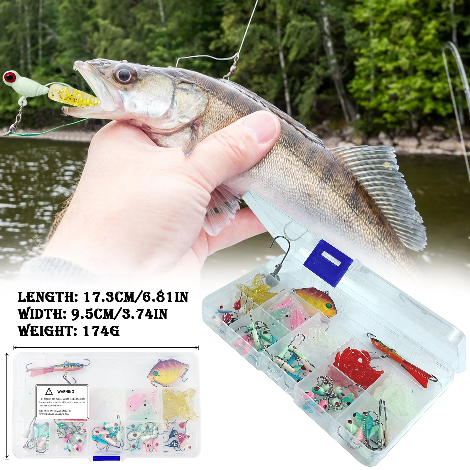 Kit pesca en hielo Free Fisher con señuelos y anzuelo afilado - imagen 3