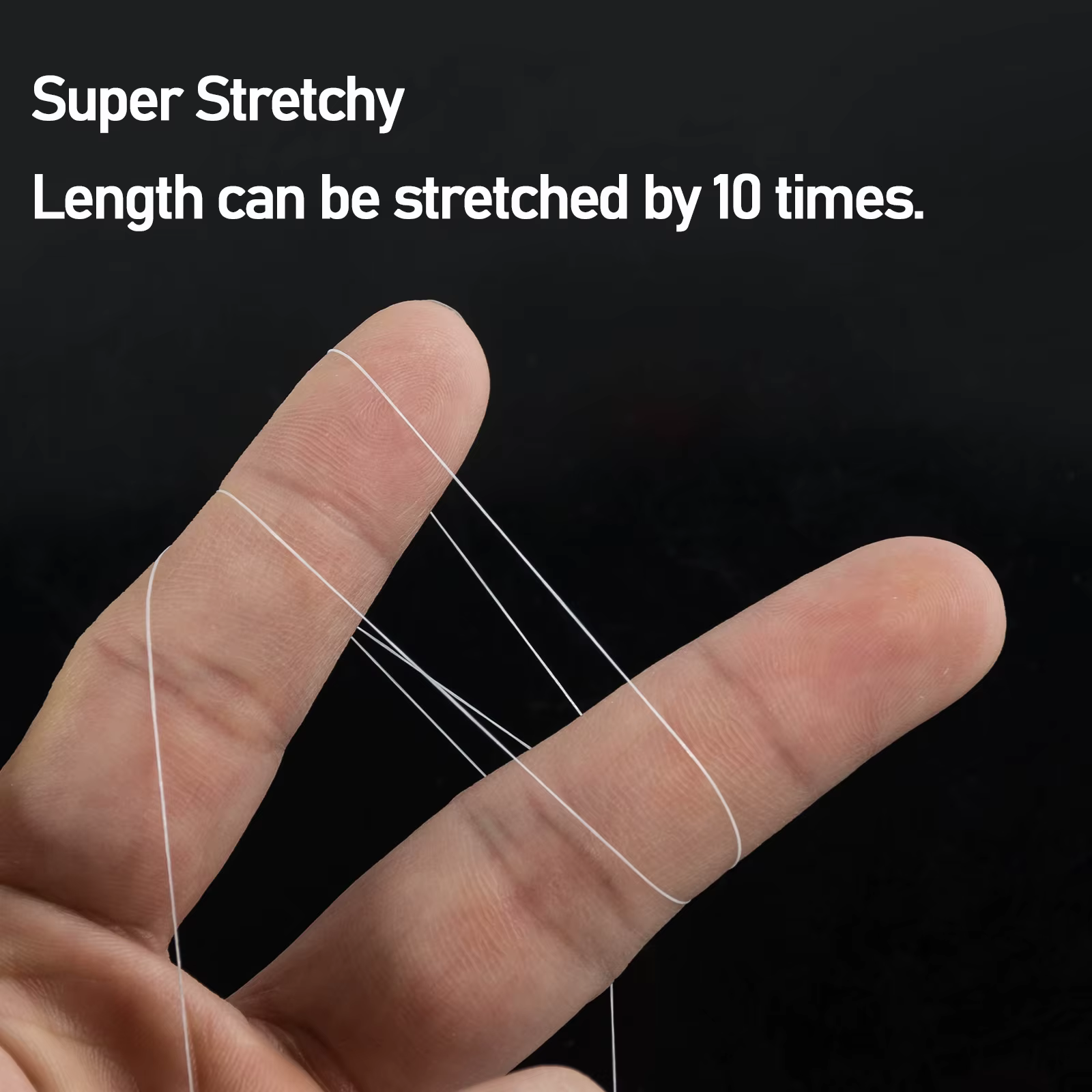 Hilo de cebo elástico invisible 0.2mm - Sin nudos para pesca - imagen 4