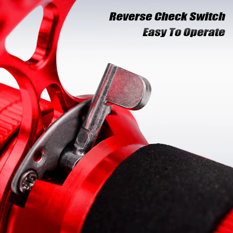 Carrete rotativo de aluminio manual para pesca deportiva - imagen 5