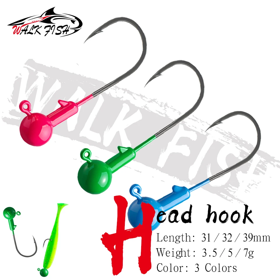 WALK FISH Anzuelos jigging metálicos con cabeza de bola y púas - imagen 5