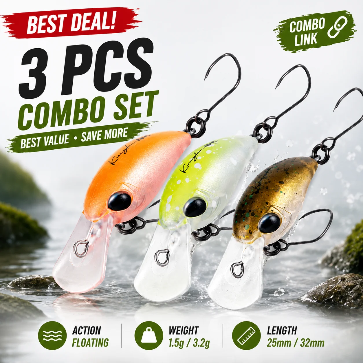 Micro Expert Minnow crankbait de superficie señuelo duro para trucha - imagen 3