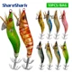 ShareShark señuelo luminoso madera para calamar con forma de camarón