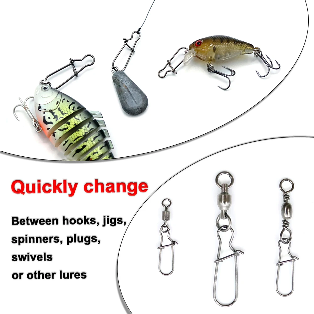 Broches de seguridad giratorios para pesca