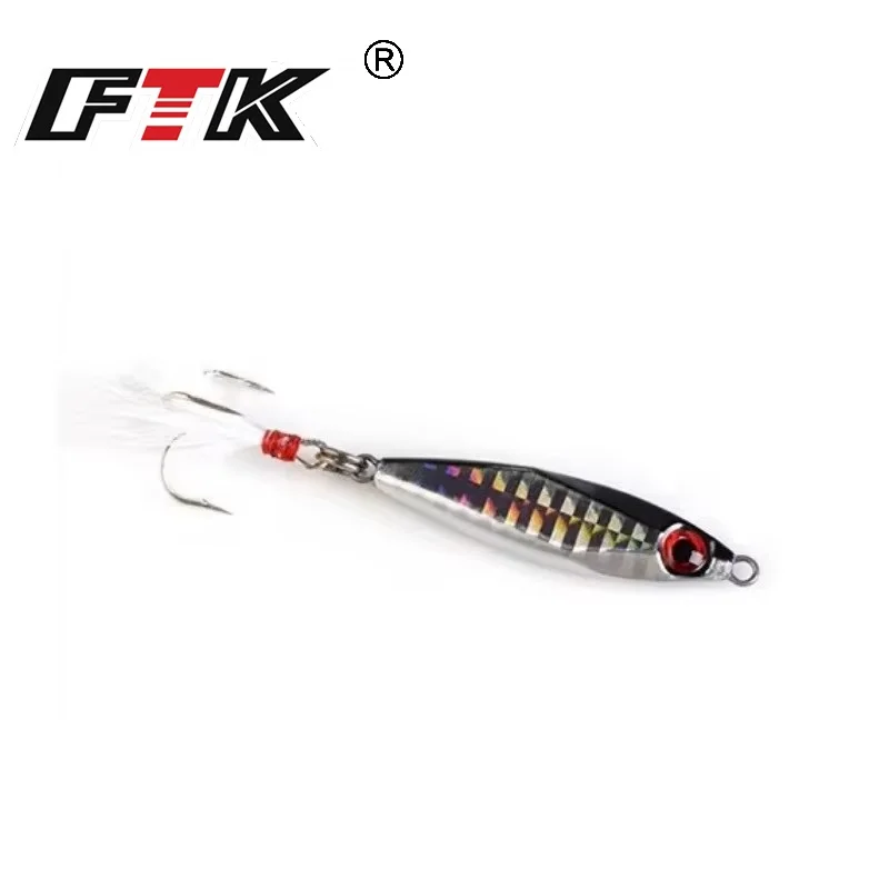 FTK Micro Jig metálico mar con ojos 3D y anzuelo triple - imagen 5