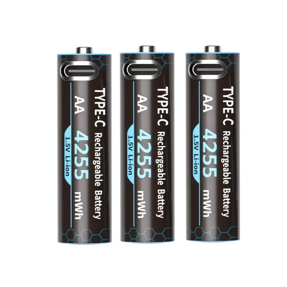 Batería recargable AA de litio USB Tipo-C con caja y cable - imagen 3