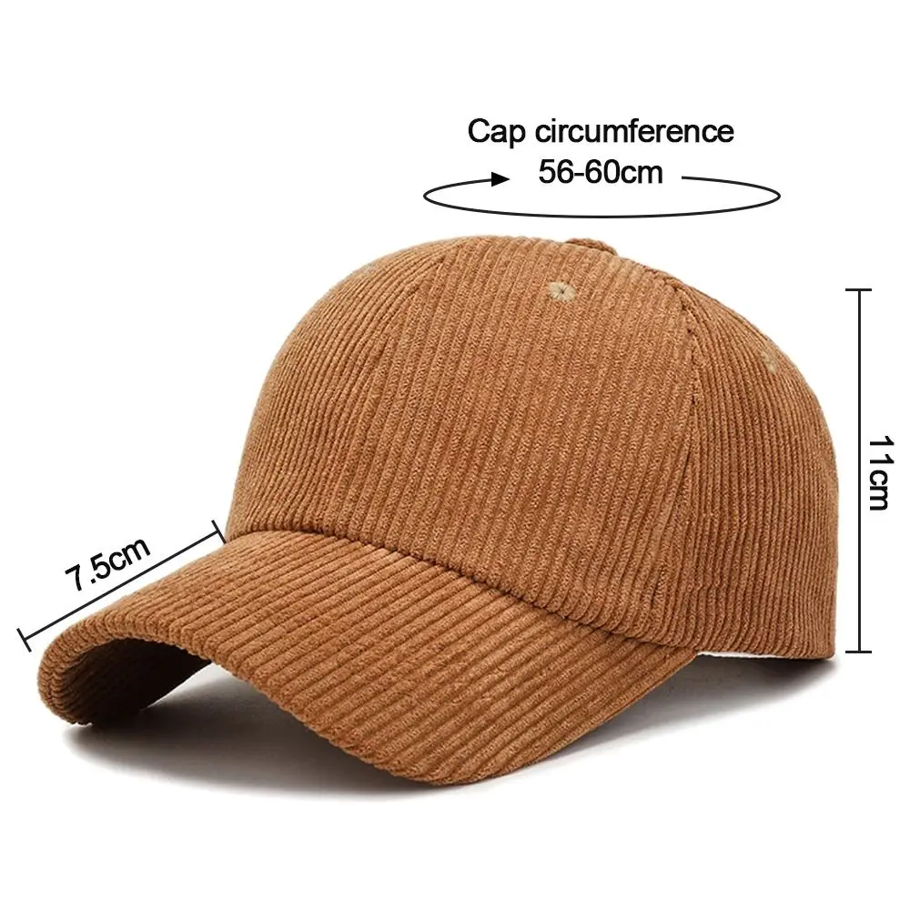 Gorra de béisbol ajustable de pana para sol al aire libre - imagen 5