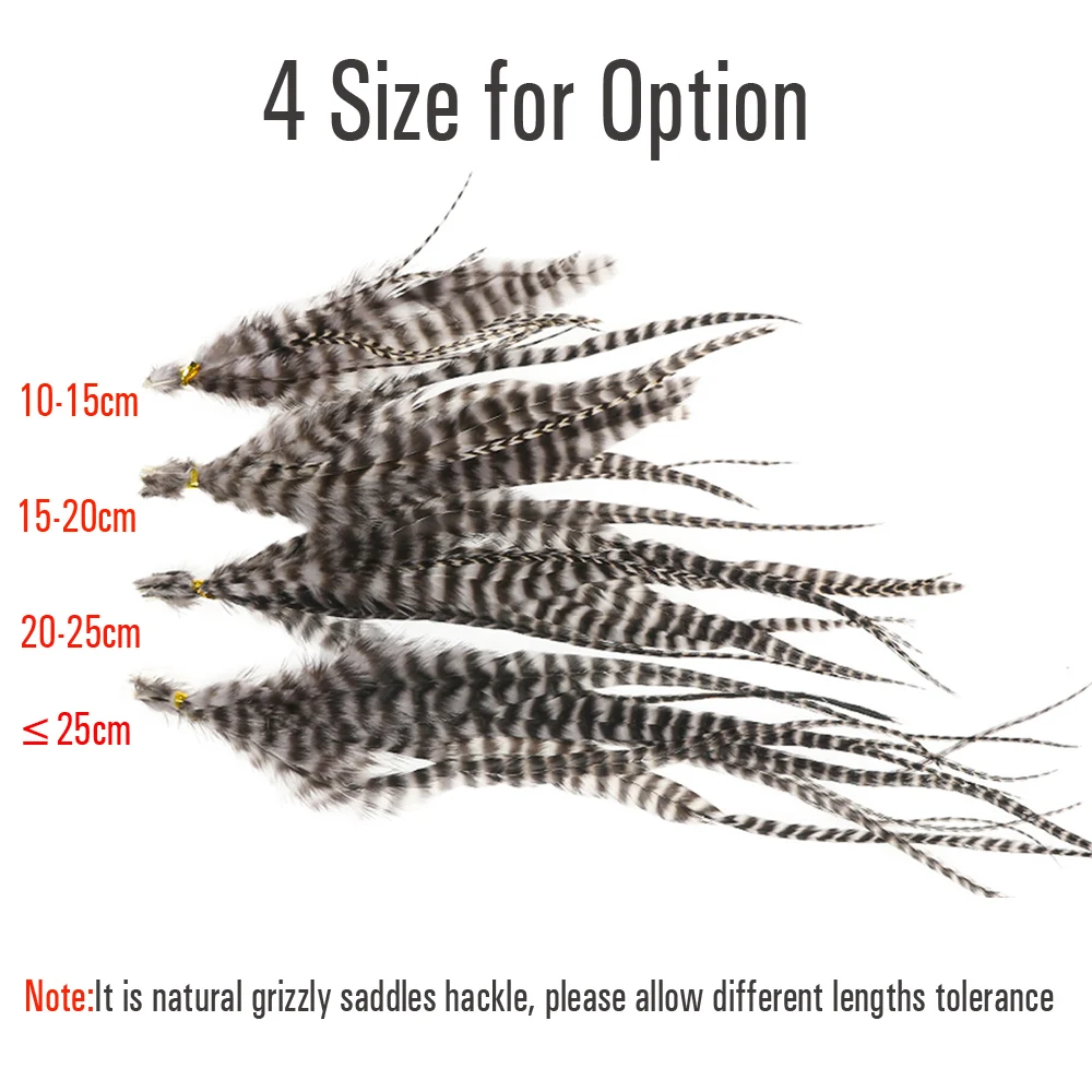Vtwins plumas naturales para atar moscas, material suave serpentinas - imagen 3