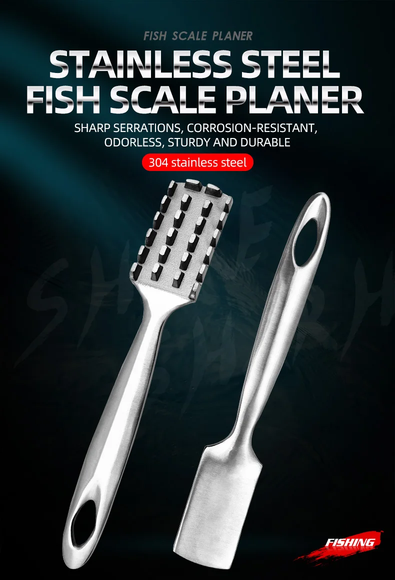 Cepillo para escamas ShareShark en acero inoxidable