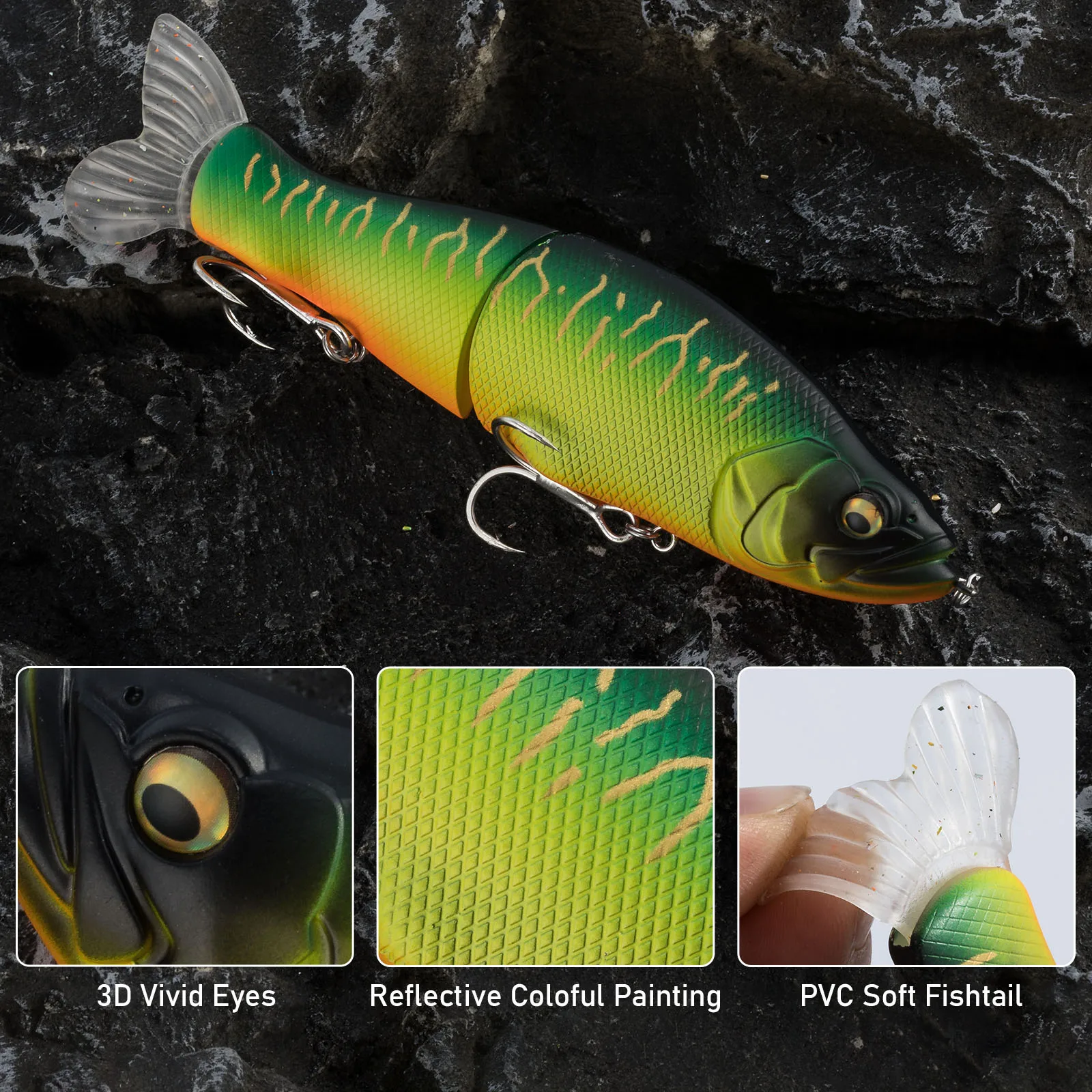 Swimbait multiarticulado hundimiento lento – Lucio y lubina - imagen 3