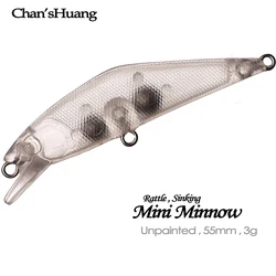 Señuelo Minnow Chan's Huang – Blanco natural para lubina y dorada