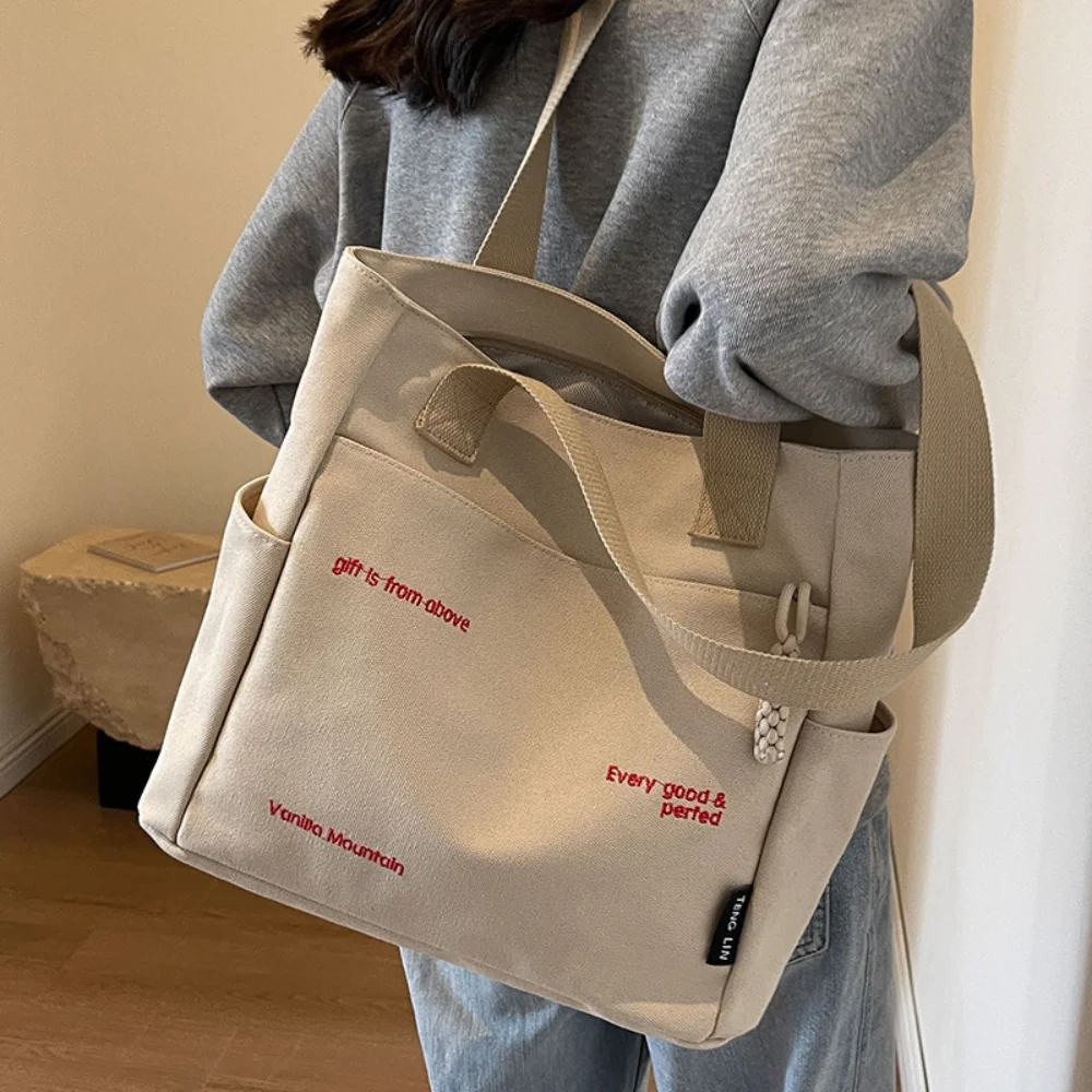 Bolso de hombro de lona Simplicity cuadrado versátil - imagen 3