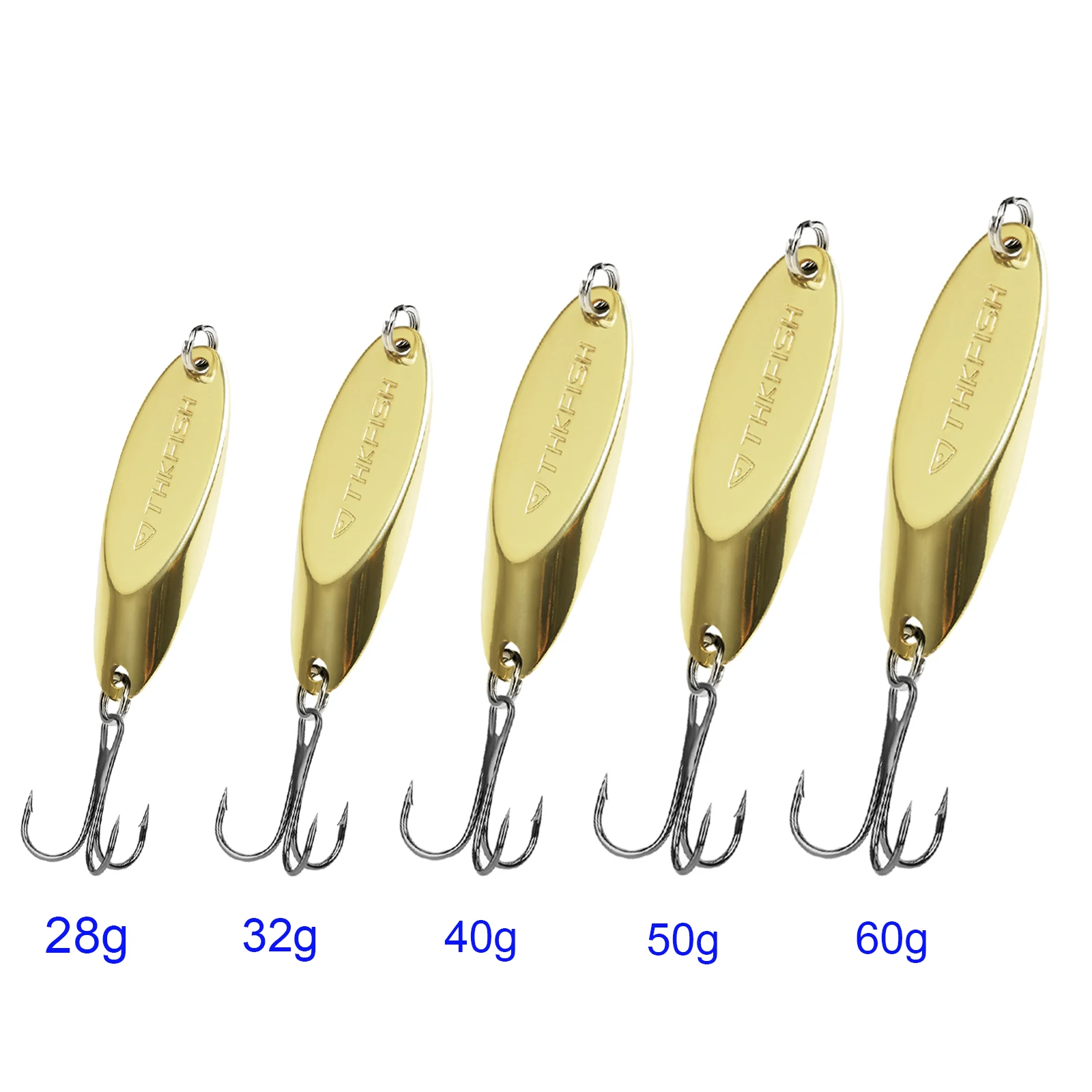 Señuelos cucharilla de metal giratorios para trucha, lucio y lubina - imagen 5
