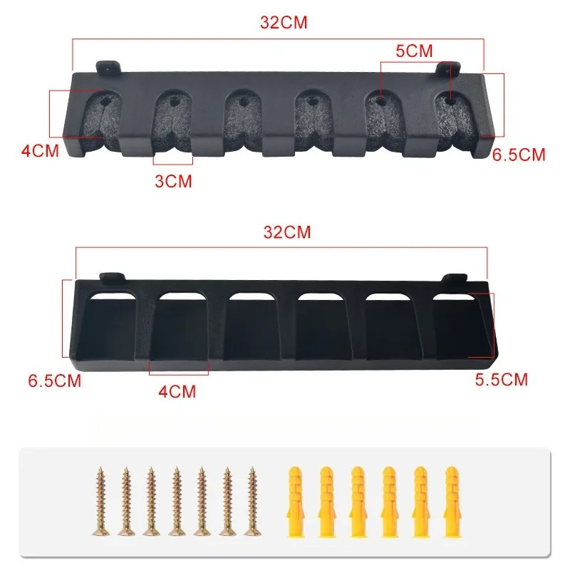 Estante en modo horizontal con varias cañas