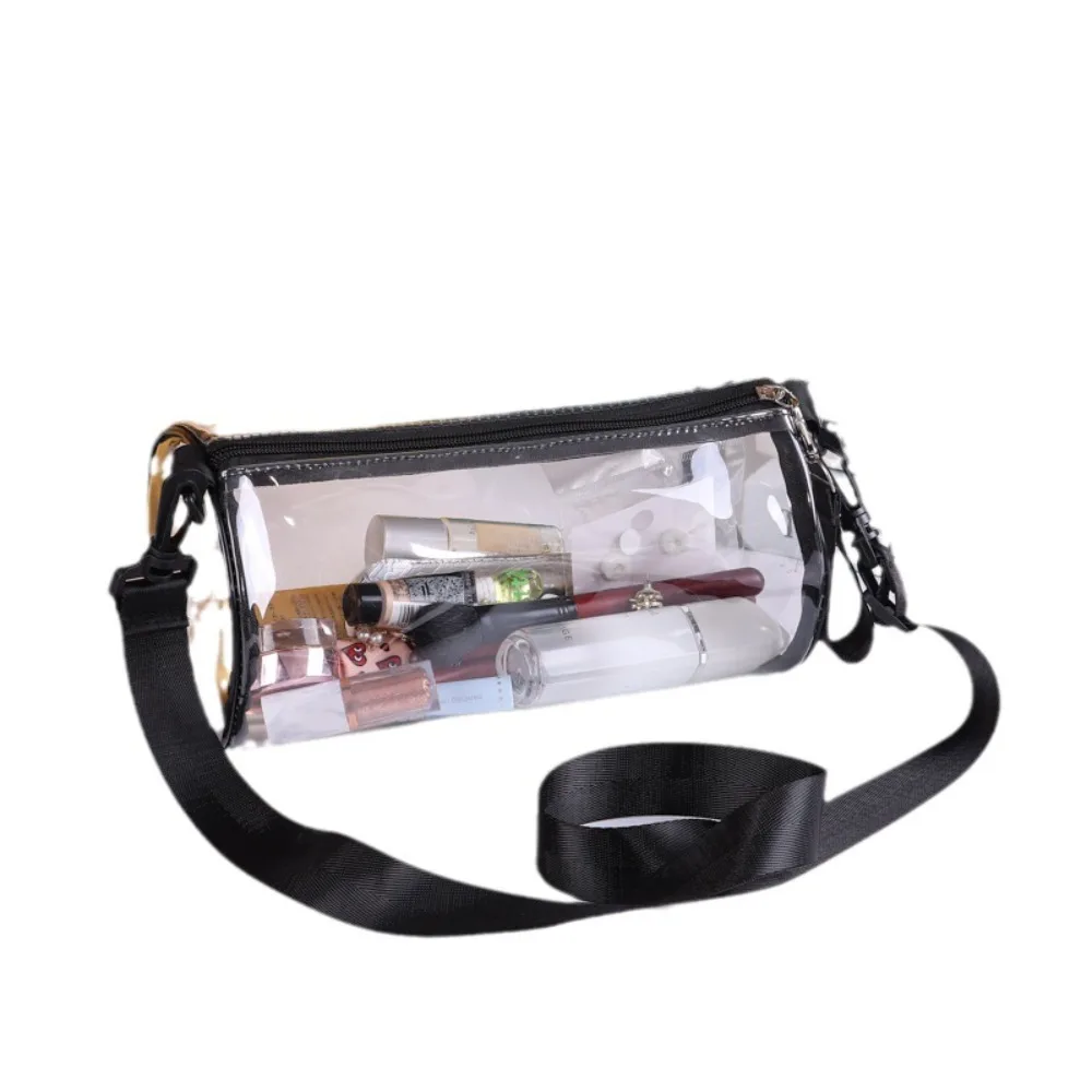 Bolso de hombro PVC transparente tipo cilindro ajustable deportivo - imagen 3