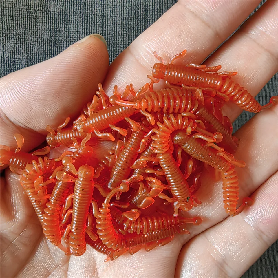 MUKUN Gusano suave de TPE 40mm - Señuelo de pesca para rockfish y bass