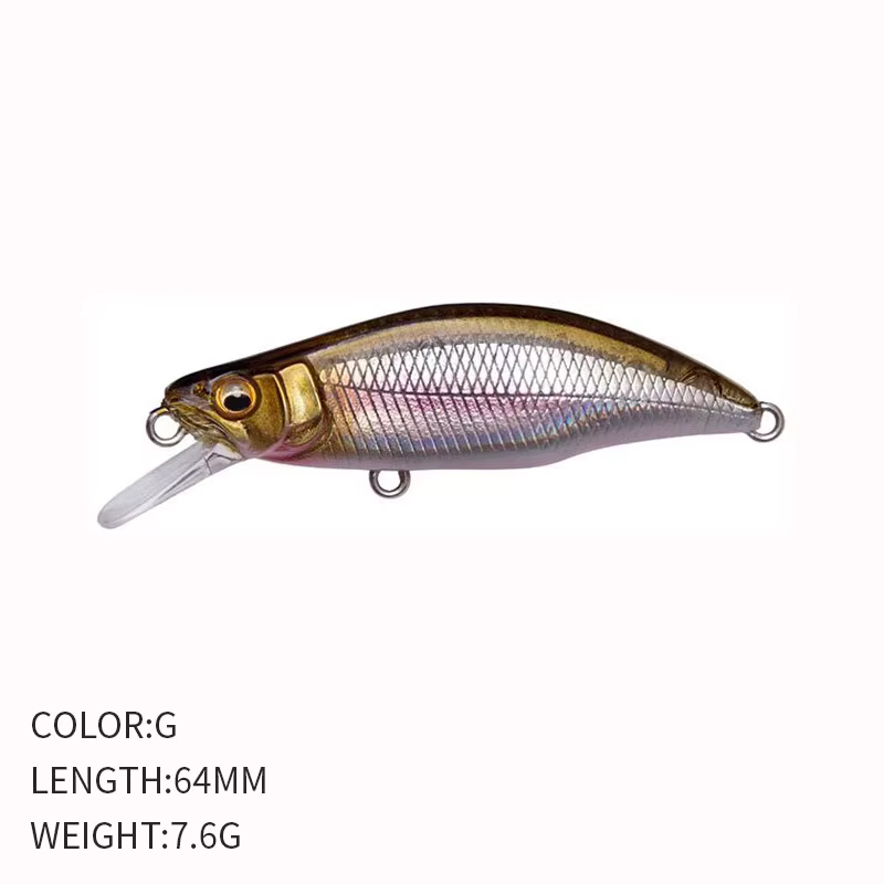 Señuelo Wobbler japonés 64mm 7.6g – Hundido para lubina, perca y trucha - imagen 5
