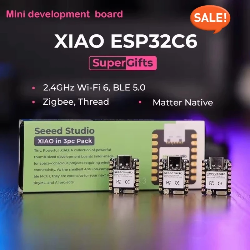 Seeed Studio XIAO ESP32C6 WiFi 6 Zigbee Matter con Bluetooth BLE 5