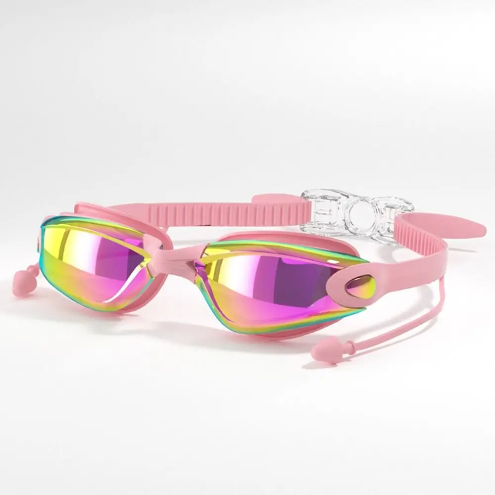 Gafas de natación impermeables antivaho silicona ajustables unisex