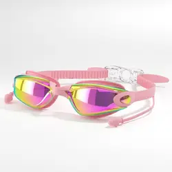 Gafas de natación impermeables antivaho silicona ajustables unisex
