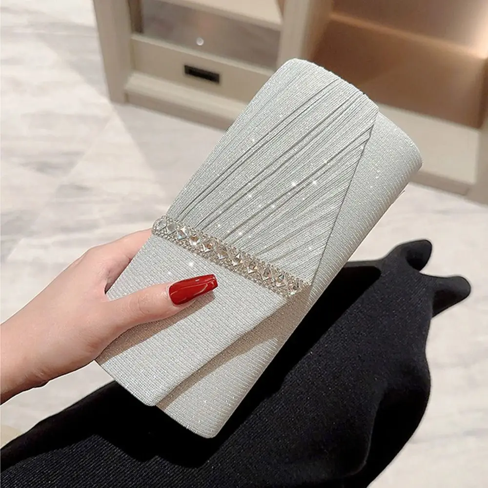 Bolsos de lujo con brillantina y cadena para banquetes - imagen 2