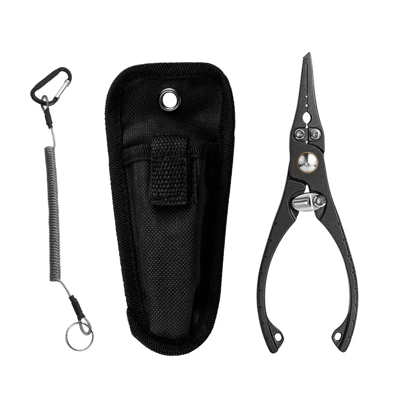 Alicates de pesca multifuncionales con tijeras de acero inoxidable