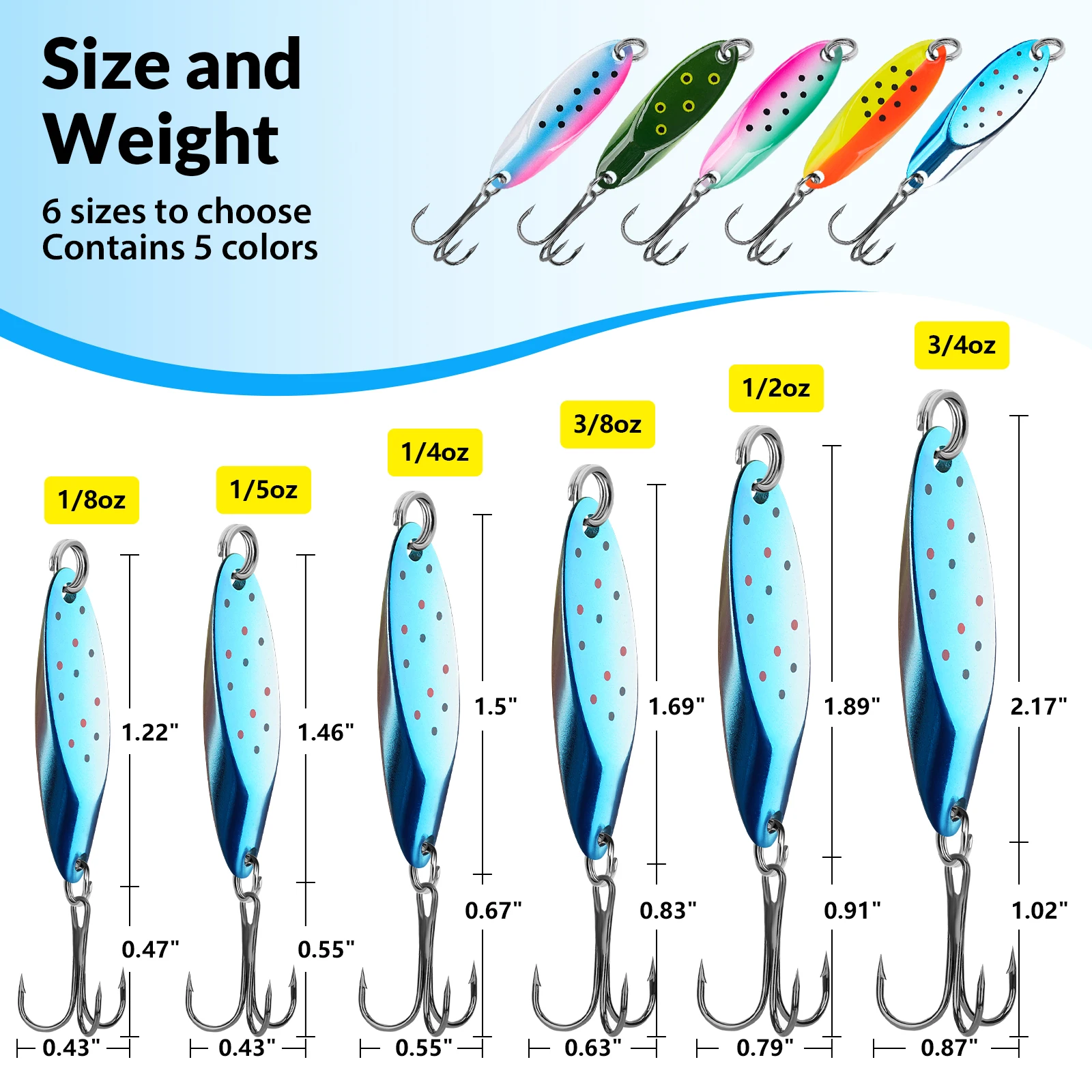 Señuelos de cuchara Wobbler Jig THKFISH – para lucio y trucha - imagen 4