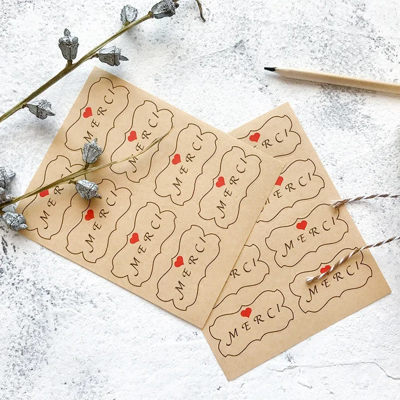 Adhesivos decorativos con frases clásicas estilo dorado para regalo - imagen 5