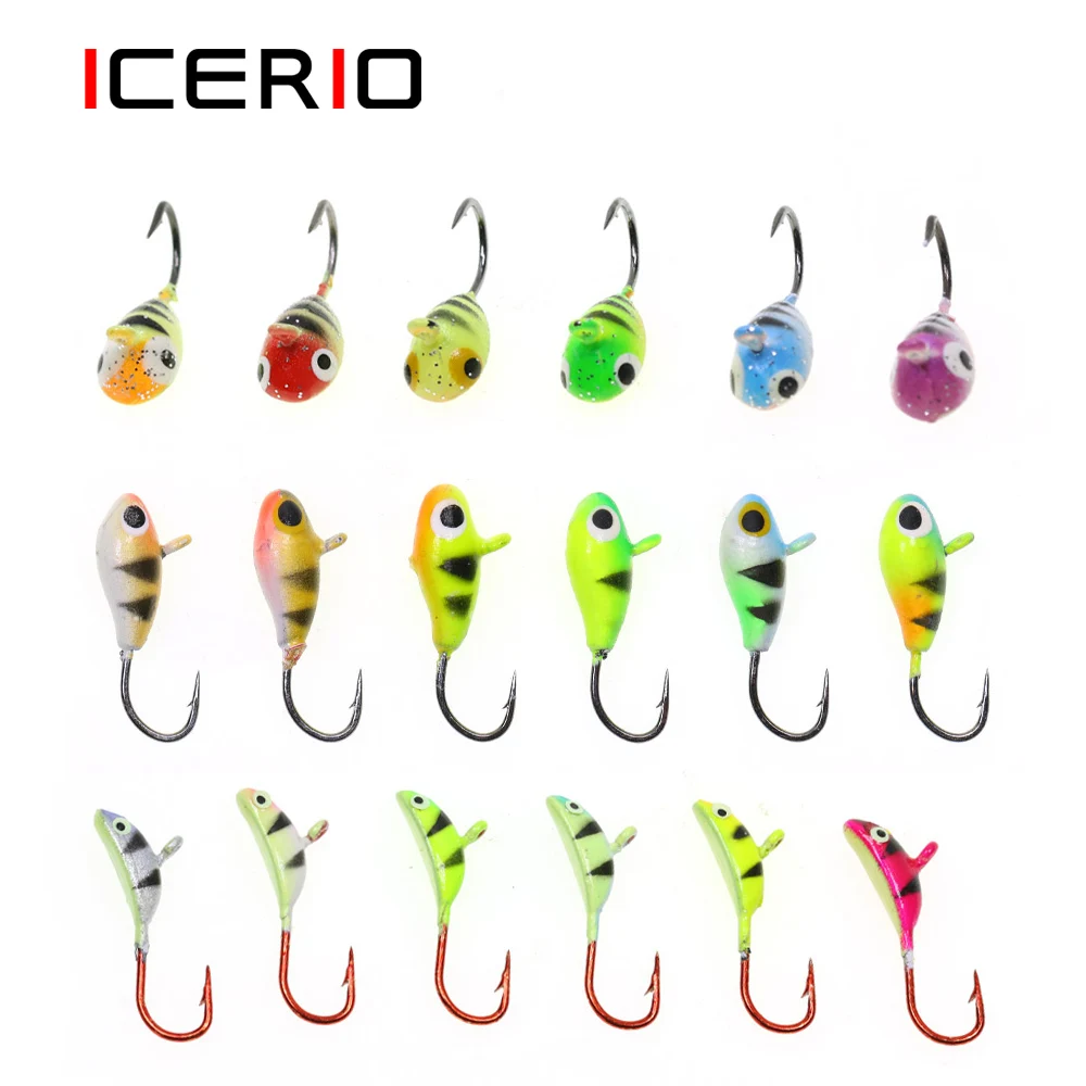 ICERIO Jig Head hielo UV – Señuelos duros para trucha, walleye y pike - imagen 5
