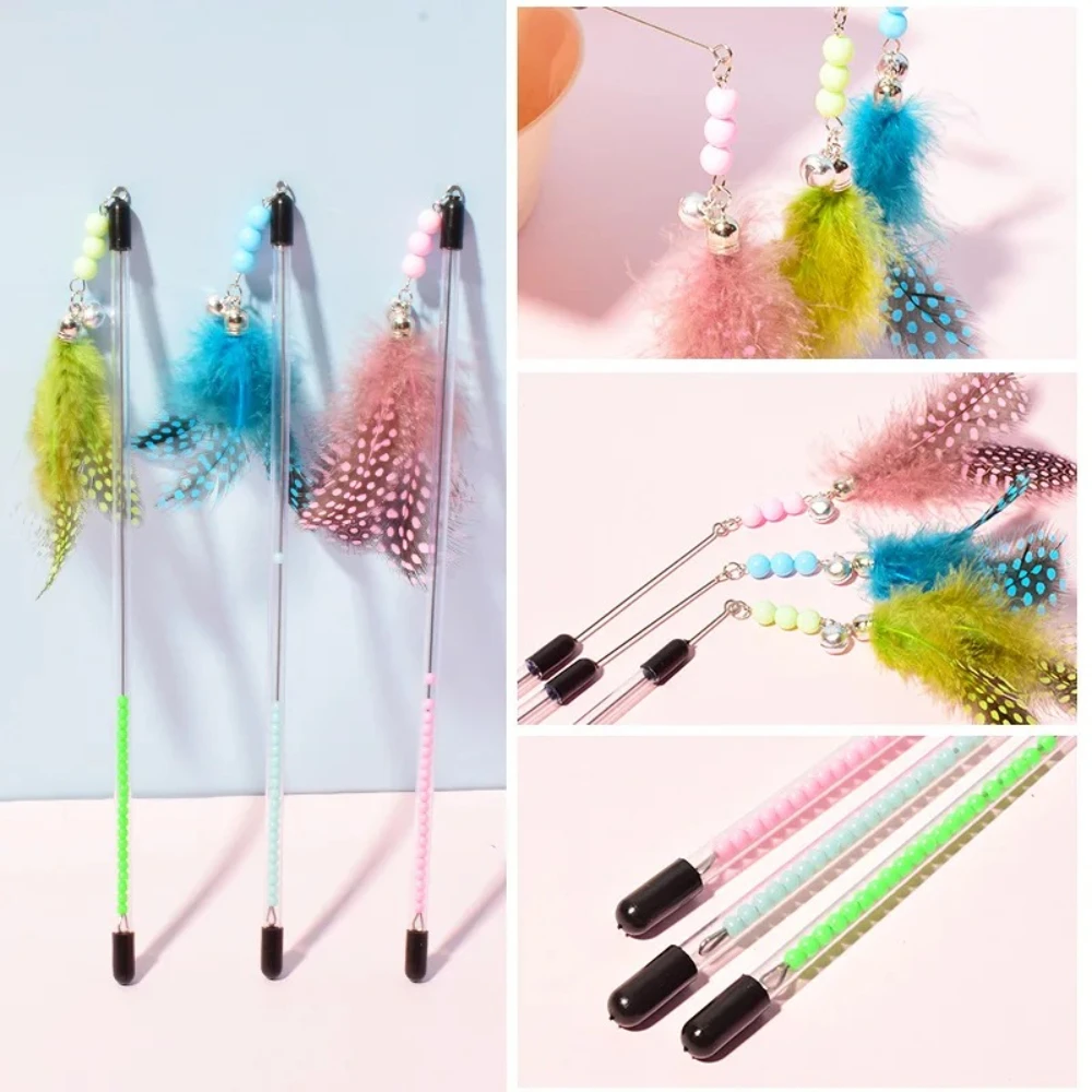 Juguete interactivo con plumas para gatos – palo retráctil - imagen 4