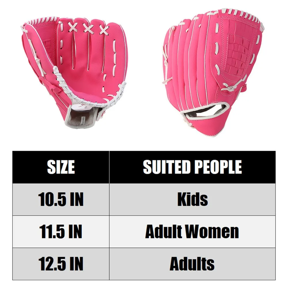 Guante de béisbol y softbol de cuero sintético en colores